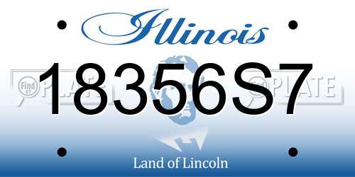 18356S7 Illinois License Plate