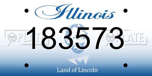 183573 Illinois License Plate