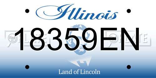 18359EN Illinois License Plate