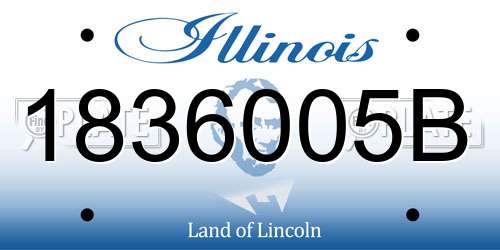 1836005B Illinois License Plate
