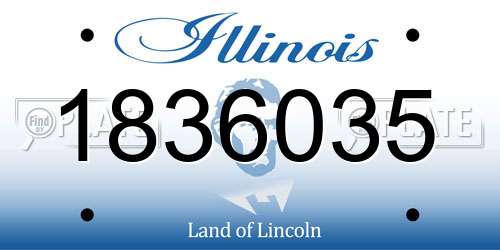 1836035 Illinois License Plate