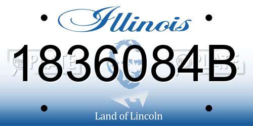 1836084B Illinois License Plate