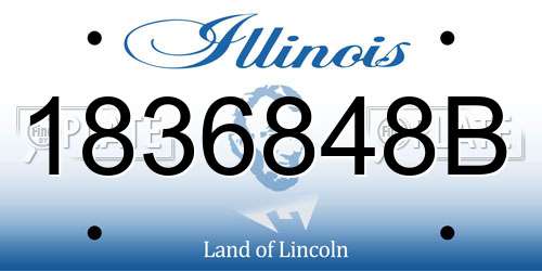 1836848B Illinois License Plate