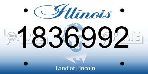 1836992 Illinois License Plate