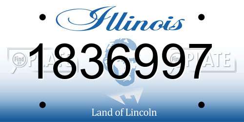 1836997 Illinois License Plate