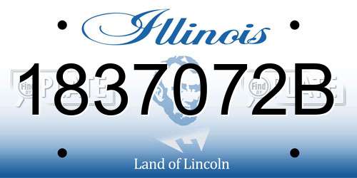 1837072B Illinois License Plate