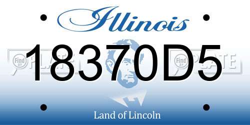 18370D5 Illinois License Plate