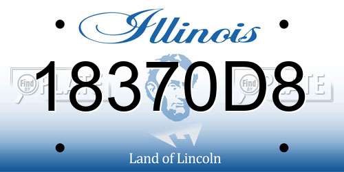 18370D8 Illinois License Plate