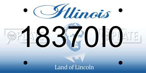 18370I0 Illinois License Plate