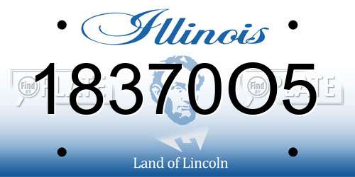 18370O5 Illinois License Plate