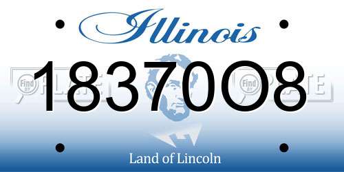 18370O8 Illinois License Plate
