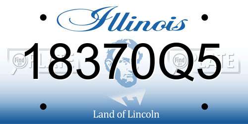 18370Q5 Illinois License Plate