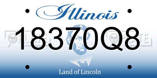 18370Q8 Illinois License Plate