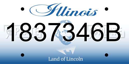1837346B Illinois License Plate