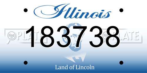 183738 Illinois License Plate