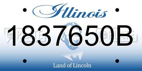1837650B Illinois License Plate