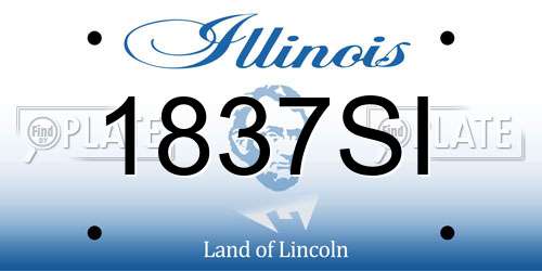 1837SI Illinois License Plate