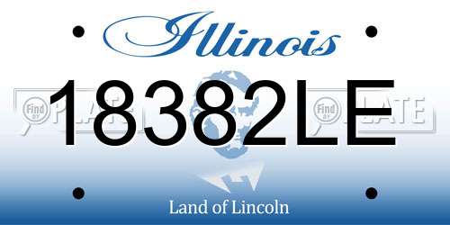 18382LE Illinois License Plate