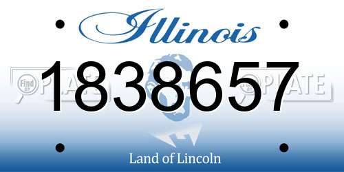 1838657 Illinois License Plate