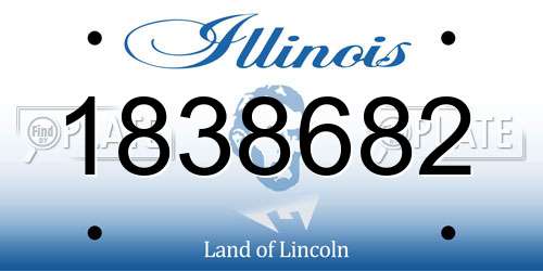 1838682 Illinois License Plate