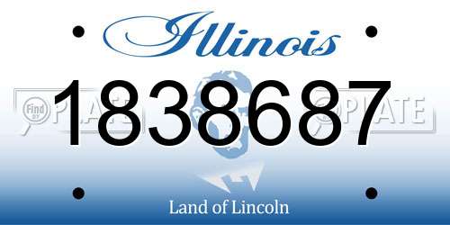 1838687 Illinois License Plate