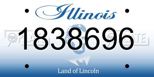 1838696 Illinois License Plate