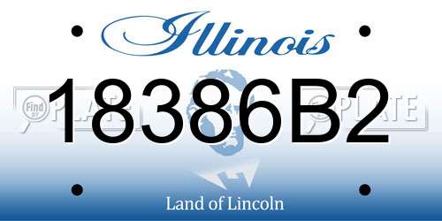 18386B2 Illinois License Plate