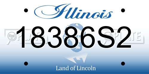 18386S2 Illinois License Plate