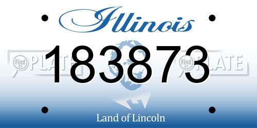 183873 Illinois License Plate