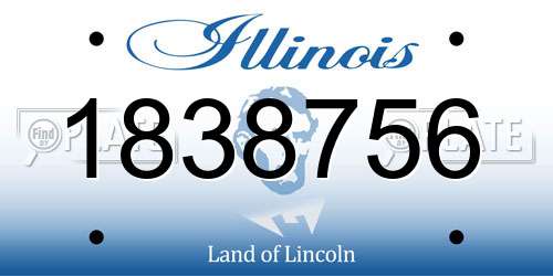 1838756 Illinois License Plate