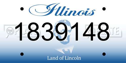 1839148 Illinois License Plate