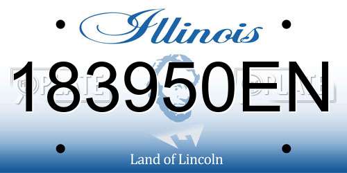 183950EN Illinois License Plate