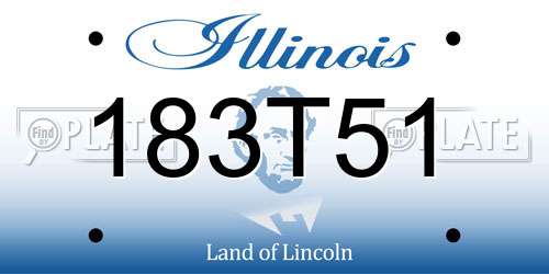183T51 Illinois License Plate