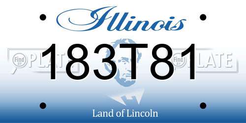 183T81 Illinois License Plate
