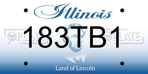 183TB1 Illinois License Plate