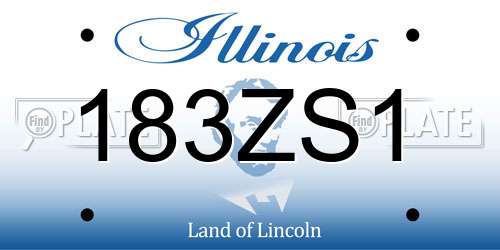 183ZS1 Illinois License Plate