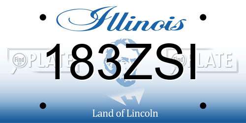 183ZSI Illinois License Plate
