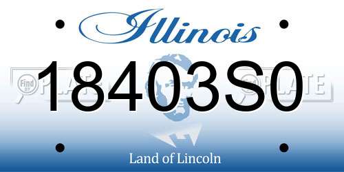 18403S0 Illinois License Plate
