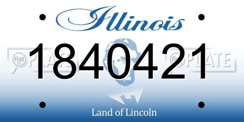1840421 Illinois License Plate