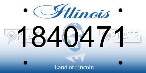 1840471 Illinois License Plate
