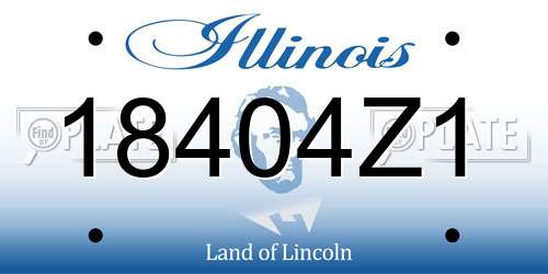 18404Z1 Illinois License Plate