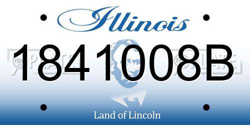 1841008B Illinois License Plate