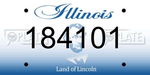 184101 Illinois License Plate