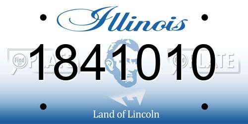 1841010 Illinois License Plate