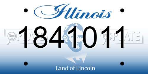 1841011 Illinois License Plate