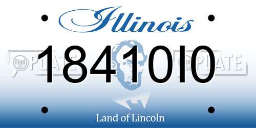 18410I0 Illinois License Plate