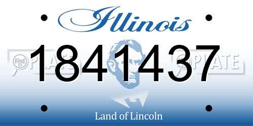 1841437 Illinois License Plate
