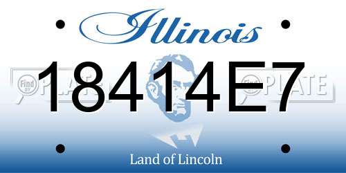 18414E7 Illinois License Plate