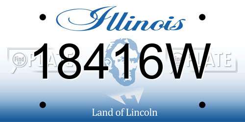 18416W Illinois License Plate