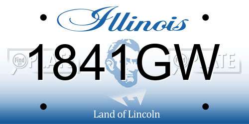 1841GW Illinois License Plate